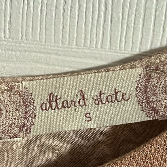 Altr'd State Nude Embroidered Mini Dress S : S Runs Small - Picture 3 of 4